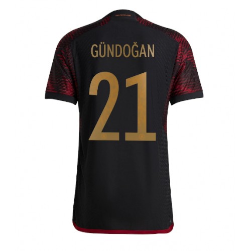 Maillot de foot Allemagne Ilkay Gundogan #21 Extérieur Monde 2022 Manches Courte Maillot de foot Allemagne Ilkay Gundogan #21 Extérieur Monde 2022 Manches Courte